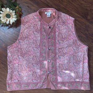 ORVIS Pink Floral Vest
